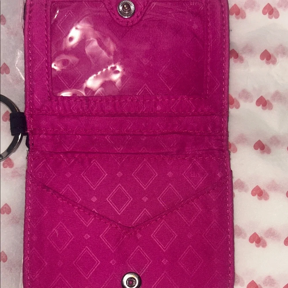Vera Bradley Black and Pink Quilted Wallet - Picture 3 of 4